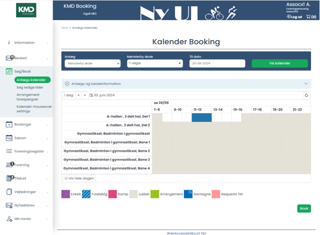 ny booking søgning